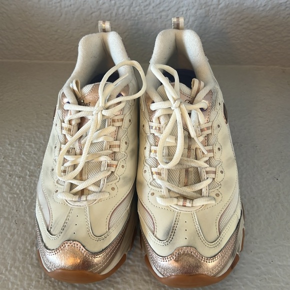 Skechers Women's D'Lites - Vintage Vision Sneaker Natural/Gold Size 9 - Picture 3 of 6